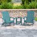 Flash Furniture Sea Foam Adirondack Side Table and 2 Chair Set JJ-C14501-2-T14001-SFM-GG